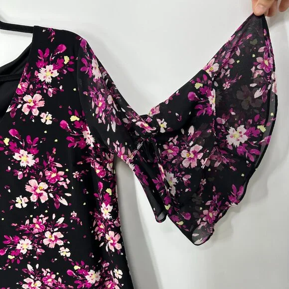 3/$25 Roz & Ali Floral Dress L - Picture 4 of 9